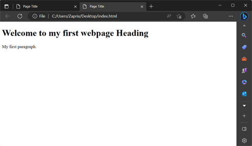 First WebPage